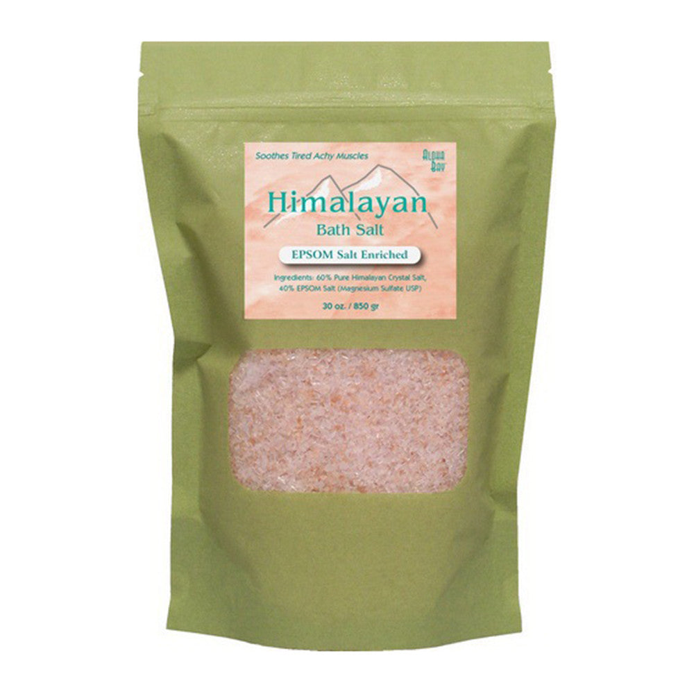 Aloha Bay Himalayan Bath Salt, Epsom Salt Enriched, 30 Oz